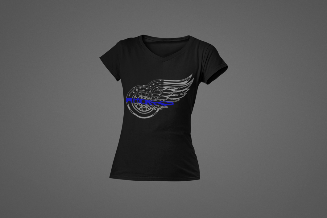 Red Wings V Neck