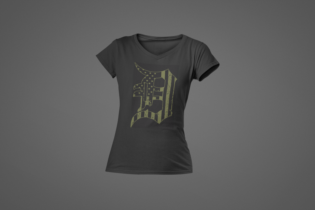 OD Green Detroit D Flag
